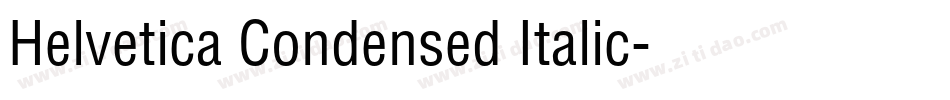 Helvetica Condensed Italic字体转换